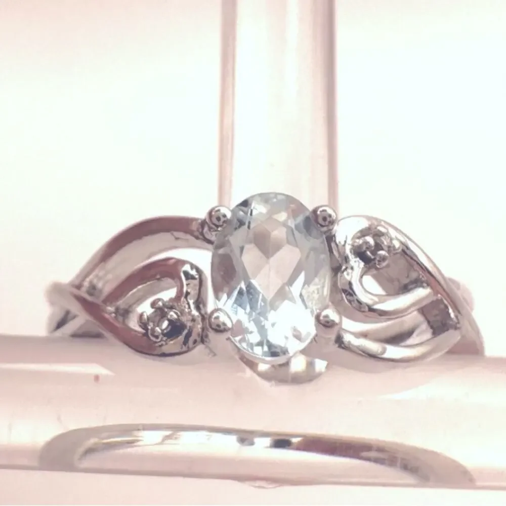 GSK Sterling Silver Ring Pinkie Size 5 Gem Stone Kings Retro Vintage Minimalist